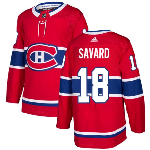 Adidas Canadiens #18 Serge Savard Red Home Authentic Stitched NHL Jersey